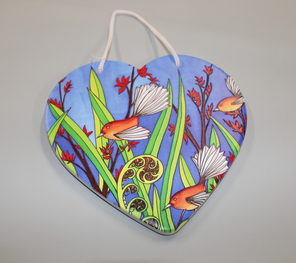 Ceramic heart - Fantails