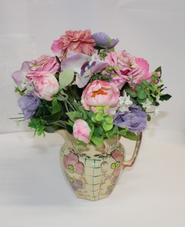 Pastel jug arrangement