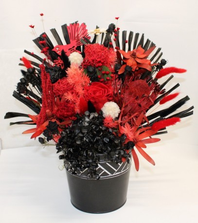 Red and Black Fans
