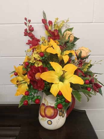 Jug Arrangement Red & Yellow