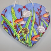 Ceramic heart - Fantails